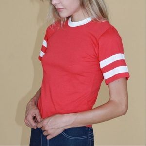 Lykke Wullf Farrah ringer tee in Red/White M